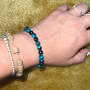 Blue tigers eye bracelet
